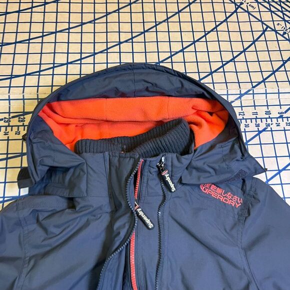 Superdry Japan Navy Pink Windcheater Jacket Women's Sz Small Insulated Full Zip - Picture 6 of 16